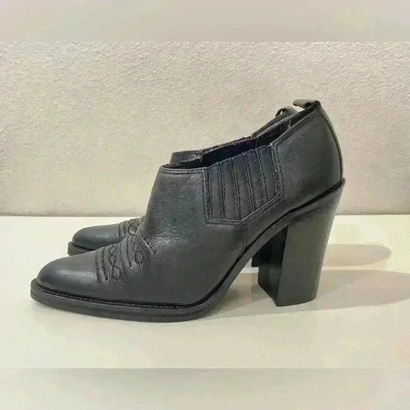 Sam & Libby Women's Brighton Western Leather Bootie Size 7.5‎ - Picture 1 of 10